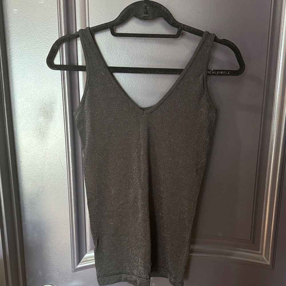 Shimmering Black Camisole Top